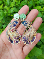 Iridescent Koi Dangle Earrings