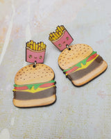 Burger & Fries Dangle Earrings