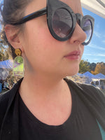 Iridescent Moth Arch Earrings
