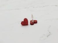 Sparkly Heart Studs