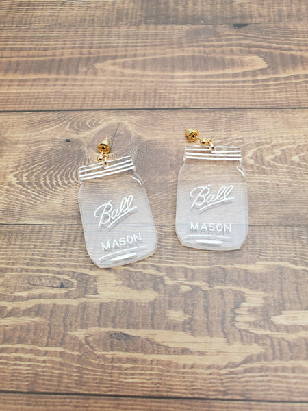 Mason Jar Earrings | Ball Mason Jars