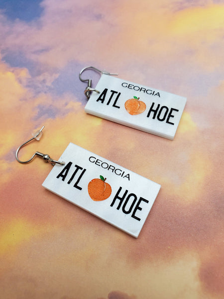 ATL HOE | Georgia License Plate Earrings | Customizable