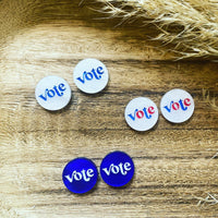 Vote Earrings | Vote Studs | Choose From 3 Colors