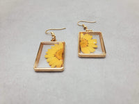 Daisy Earrings | Real Pressed Flower Earrings in Orange