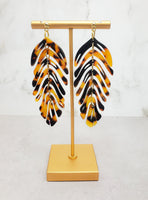 Palm Leaf Earrings | Boho Earrings | Long Dangle Leaf Earrings